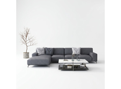 Wohnlandschaft L-Form Ecksofa Leder Couch Design Polster Garnitur Sofa