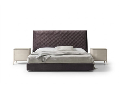 Designer Bett 2x Nachttische Kommode 4tlg. Set Schlafzimmer Italienische Möbel