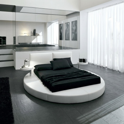 Rundes Bett Rund Design Betten Leder Doppel Hotel Gestell Luxus Schlaf