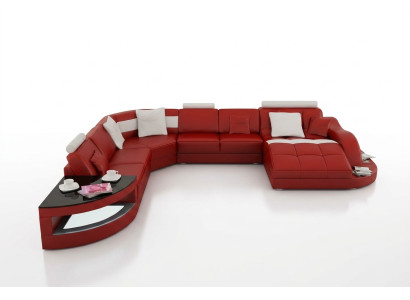 Designer Wohnlandschaft Garnitur Eckgarnitur U-Form Couch Ecksofa Polster