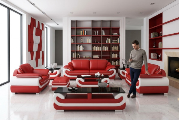 Relax Sofagarnitur 3+2+1 Sitzer Set Design Sofas Polster Couchen Leder