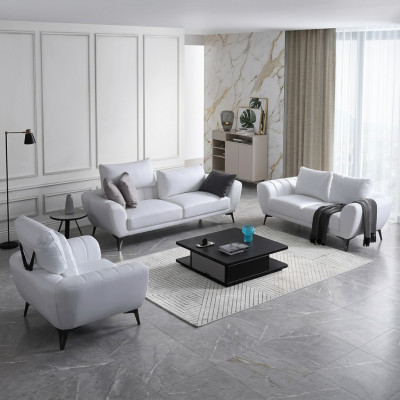Ledersofa Couch Wohnlandschaft 3+2 Sitzer Garnitur Design Modern Sofa