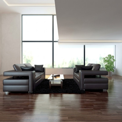 Ledersofa Wohnlandschaft 3+2 Sitzer Garnitur Design Modern Sofa Couch