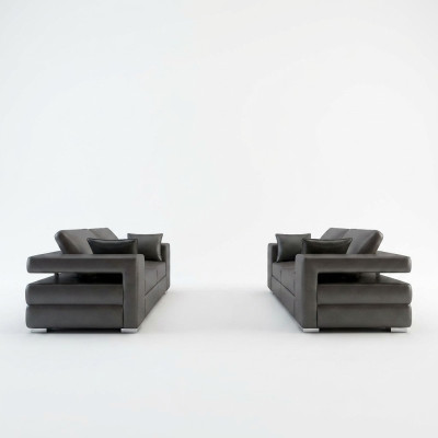 Ledersofa Wohnlandschaft 3+2 Sitzer Garnitur Design Modern Sofa Couch