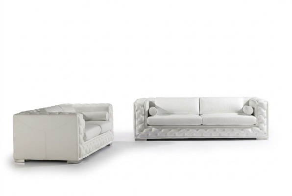 Ledersofa Couch Wohnlandschaft 3+2 Sitzer Garnitur Design Deko Modern Sofa
