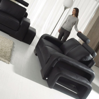 Zweisitzer 2 Sitzer Sofa Couch Polster Couchen Sofas mit Hocker Garnitur
