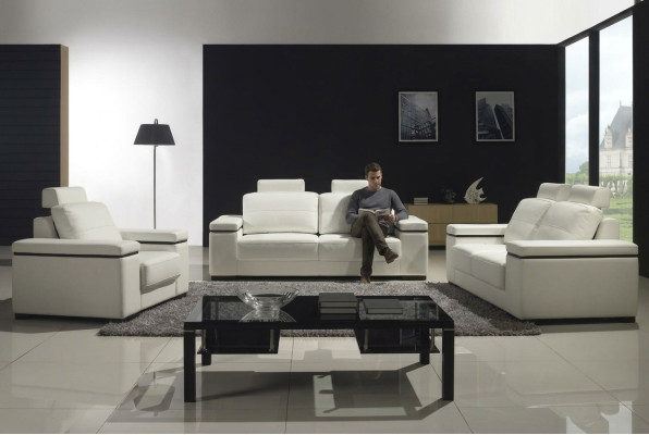 Sofa 3 Sitzer Design Sofas Polster Moderne Couchen Leder Relax Dreisitzer