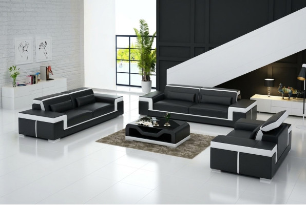 Sofa 2 Sitzer Polster Designer Couchen Sofas Garnitur NEU Ledersofa