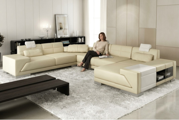 XXL BIG Wohnlandschaft U Form Ecksofa Sofa Couch Polster Garnitur