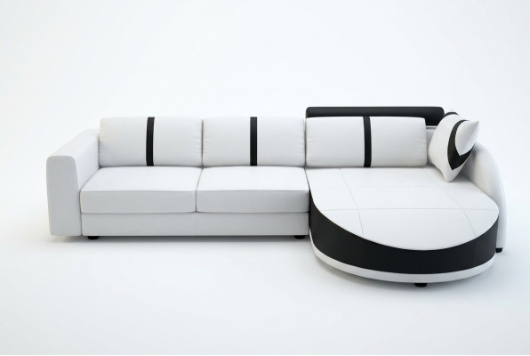 Designer Sofa Couch Polster Garnitur Ecksofa Leder TextilWohnlandschaft