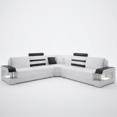 Designer Sofa Couch Ecksofa Polster Garnitur Wohnlandschaft Leder Textil