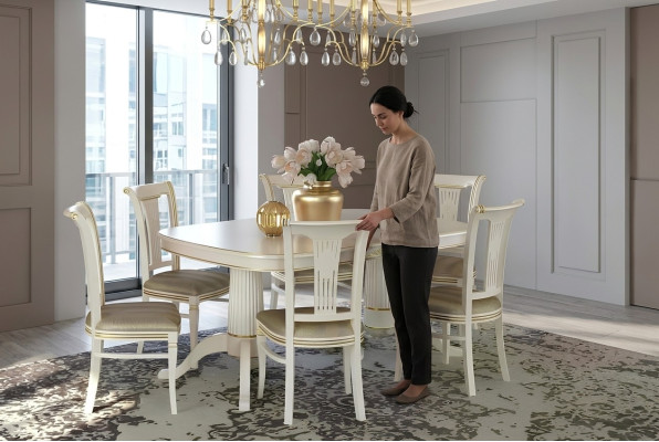 Stuhl Set Stühle Polster Garnitur Küchen Wohnzimmer Esszimmer Set Designer 6x