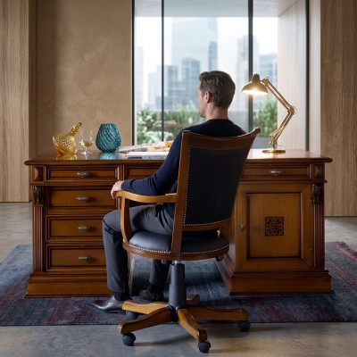 Luxus Washington Büro Set Italienische Möbel Büro 3tlg. Barock Rokoko Massivholz