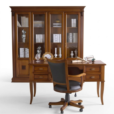 Büro Set Einrichtung Schreibtisch Tisch Chefsessel Sessel 2tlg Set Barock