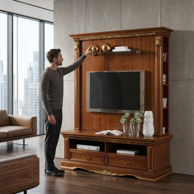 Sideboard Luxus Design Kommode Anrichte Fernsehwand Schrank Wohn Zimmer Möbel Massivholz