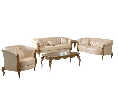 Luxus Möbel Sofagarnitur Couch Sofa Polster 3+2+1 Sitzer mit Couchtisch Couchen