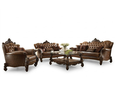Ledersofa Sofagarnitur 3+1+1 Sitzer Set Garnitur Polstersofa Couch