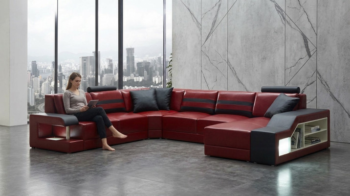 Moderne Sofa Eckgarnitur U Form Polster Ecke Couch Designer Sitz Möbel Couchen