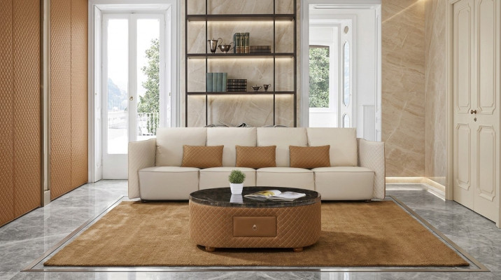 Sofa Couch 310cm Polster Sofas 5 Sitzer Textil Wohnzimmer big xxl Couchen