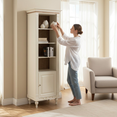 Klassische Schränke Schrank Schrankwand Holzschrank Vitrine Regal Antik Stil Neu