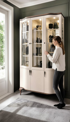 Schränke Vitrine Vitrinen Holz Edler Luxus Glas Schrank Holz Regal