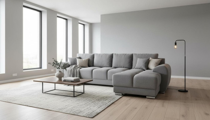 Bequeme Schlafsofa Couch mit Bettfunktion Sofa Polster Eckgarnitur Ecksofa
