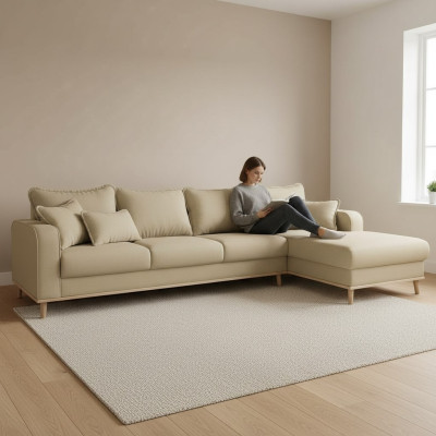 U-Form Couch Wohnlandschaft Ecksofa Garnitur Modern Design Sofa textil
