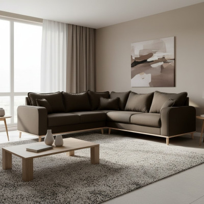 Ecksofa Sofa Couch Polster U-Form Wohnlandschaft Sitzgarnitur Sofas