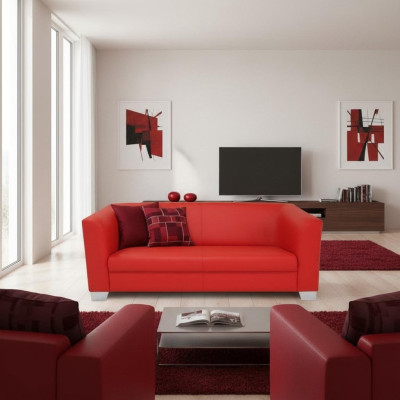 Sofa 3 Sitzer Design Sofas Polster Couchen Relax Leder Moderne Dreisitzer Neu