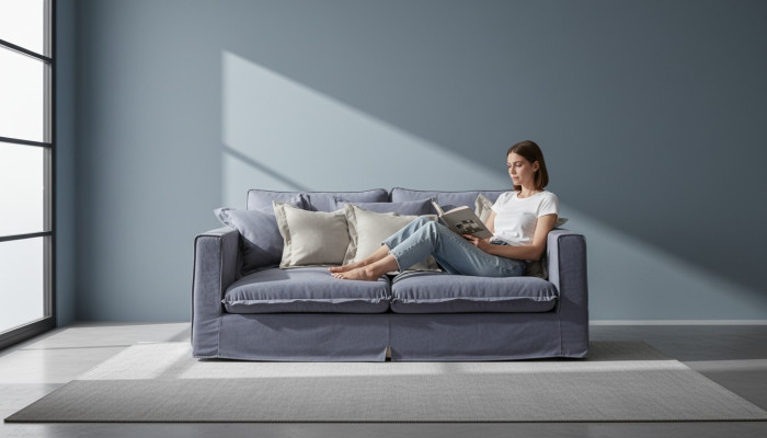 Sofa 3 Sitzer Stoffsofas Luxus Couch Couchen big Polster Lümmel 240cm