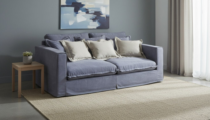 Sofa 3 Sitzer Stoffsofas Luxus Couch Couchen big Polster Lümmel 240cm