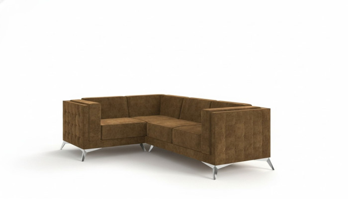 Stoff L-Form Couch Wohnlandschaft Ecksofa Garnitur Modern Design Sofa