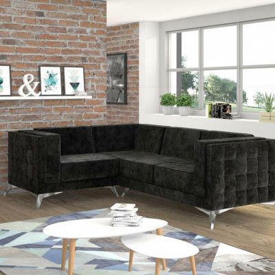 L-Form Couch Wohnlandschaft Ecksofa Garnitur Modern Design Sofa textil Stoff neu