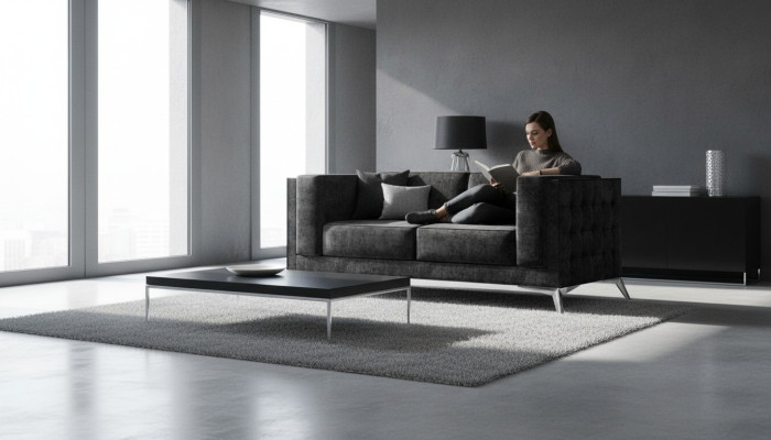 Sofa 2 Sitzer Stoff Couch Textil Zweisitzer Design Moderne Sitz Polster Sofas
