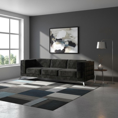 Sofa Couch Polster Textil Sofas Couchen Sitz Garnituren Design Club Chesterfield
