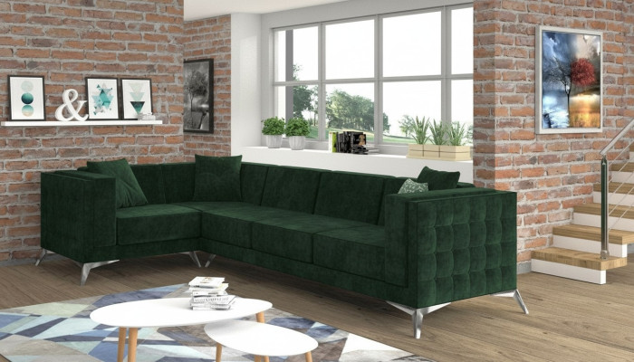 Ecksofa Sofa Couch Polster L Form Wohnlandschaft Sitzgarnitur Deko Sofas