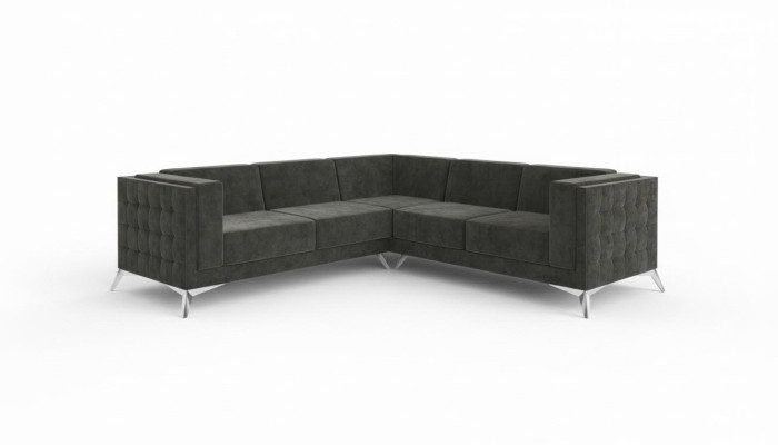 Wohnlandschaft Ecksofa L-Form Sofa Couch Deko Design Couch Textil Modern