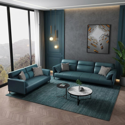 Sofa 3 Sitzer Ledersofa Couch Wohnlandschaft Garnitur Design Modern Sitz