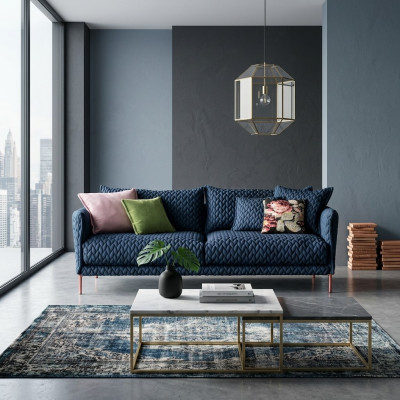 Sofa 3 Sitzer Couch Wohnlandschaft Modern Garnitur Design Sofa Sitz Stoff