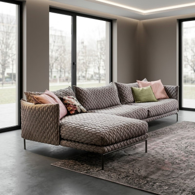 Ecksofa L-Form Couch Wohnlandschaft Garnitur Design Modern Sofa Stoff Textil Neu