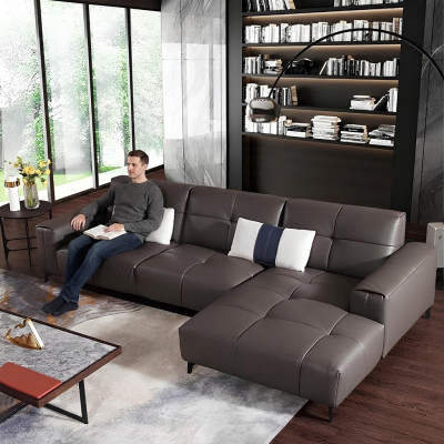 Design Esk Ecksofa L-form Modern Sofas Ledersofa Couch Sofa Sitz Wohnlandschaft