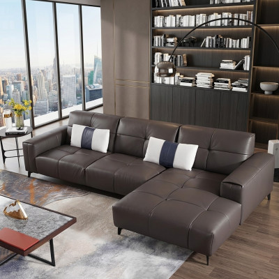 Design Esk Ecksofa L-form Modern Sofas Ledersofa Couch Sofa Sitz Wohnlandschaft