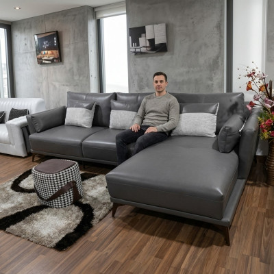 Ecke Ecksofa L-Form Wohnlandschaft Sofa Couch Polster Garnitur Stoff Leder Sofas
