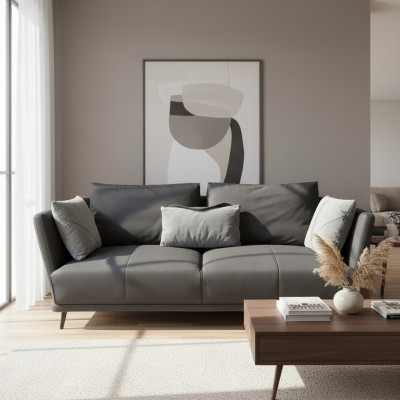 Dreisitzer Design Sofa Couch Polster Sofa Ledersofa Modern Relax Club 3 Sitzer