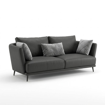 Dreisitzer Design Sofa Couch Polster Sofa Ledersofa Modern Relax Club 3 Sitzer