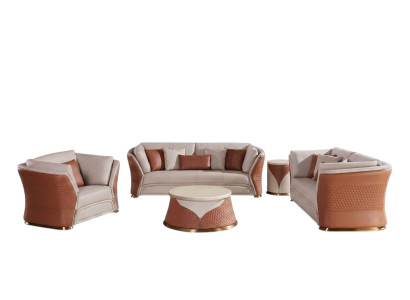 Couchen Sofas Polster Leder 32 Sitzer Sofagarnitur Set Designer Garnituren
