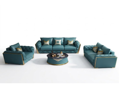 Sofagarnitur 3+2 Sitzer Wohnlandschaft Sofa Couch Polster Garnitur Sofas Leder