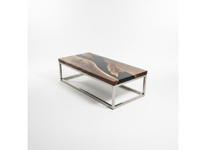 River Table Epoxidharz Couchtisch Echtes Holz Massiv Tische 120x60