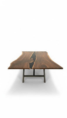 Flusstisch Esstisch River Table Massiv 240x100 Epoxidharz Meer Waterfall