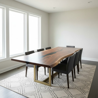 Flusstisch Esstisch River Table Massiv Tische 240x100 Epoxidharz Meer